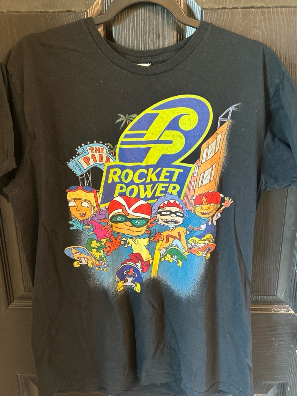 VINTAGE NICKELODEON ROCKET POWER T-SHIRT SIZE L Y2K 90’S CARTOON TEE RUGRATS